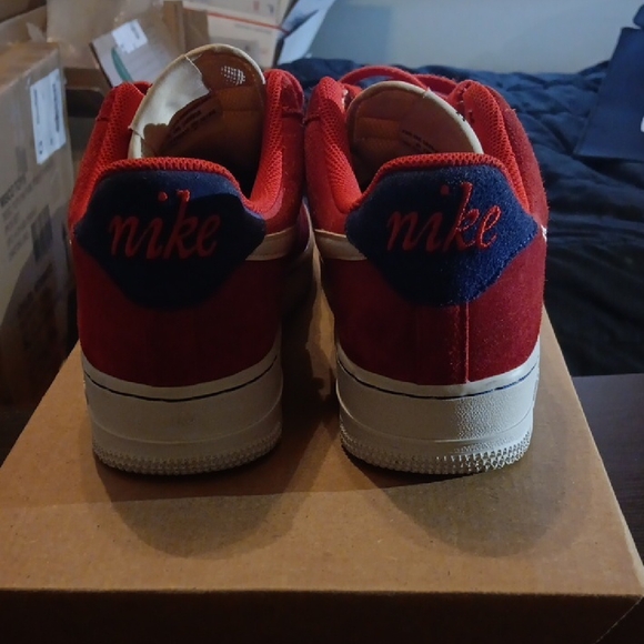 Nike Air Force 1 (Rare) First Use University Red Mens 8.5 Womens 10 EUC - Picture 5 of 9